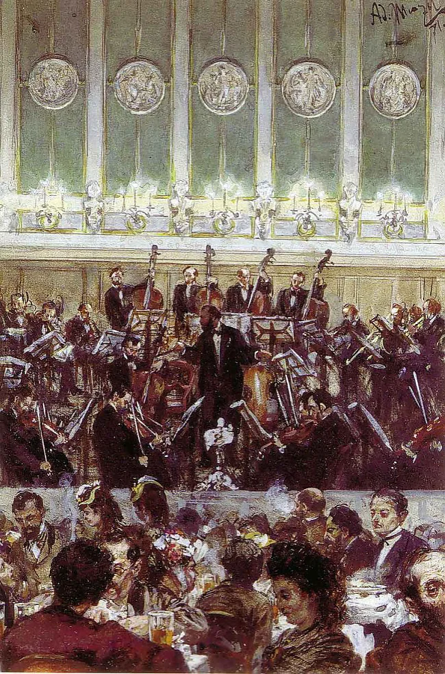 Adolph Menzel: Konzert bei Bilse, 1871 | © Wikimedia Commons
