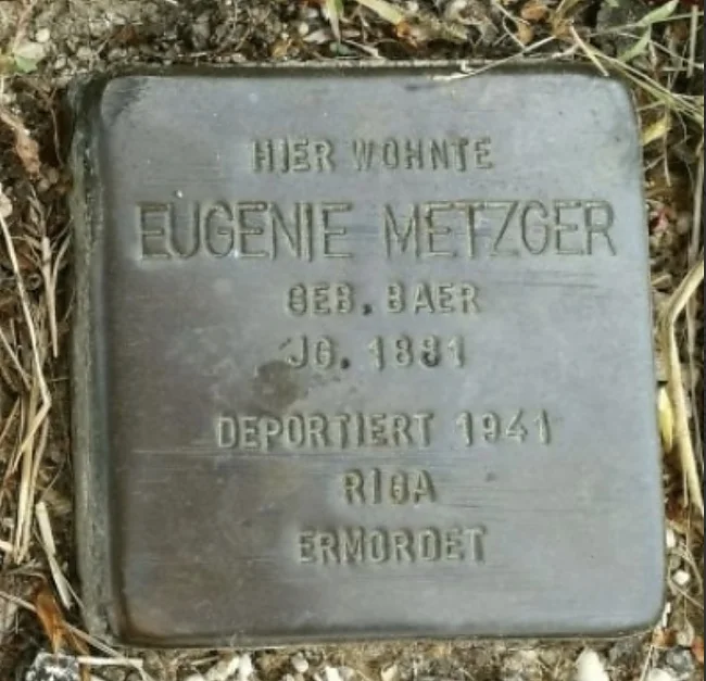 Stolperstein für Eugenie Metzger, geb. Baer